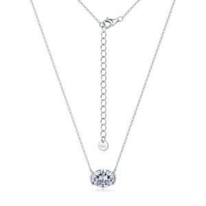 Arvellune | The Oval Solitaire Necklace | Quiet Luxury for Every Day | Lab-Created Moissanite in 925 Sterling Silver